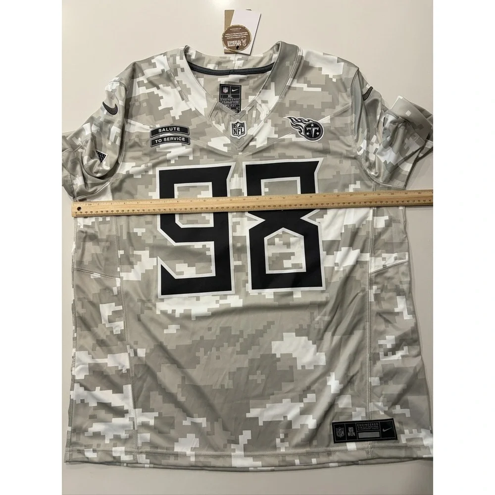 Nike Salute to Service Tennessee Titans Jersey Men's XL Digital Camo #98 Simmons